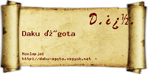 Daku Ágota névjegykártya